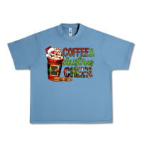 Pebble Blue Coffee and Christmas cheer Urban Heavy Tee - NancyCooperArtShop