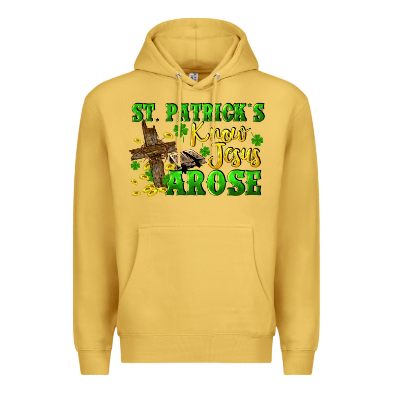 St. Patrick's Know Jesus Arose Premium Hoodie by CowGirlArtShop | Teevron