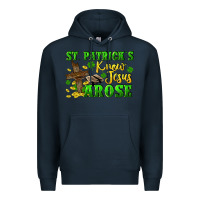 Navy St. Patrick's know Jesus arose Premium Hoodie - CowGirlArtShop
