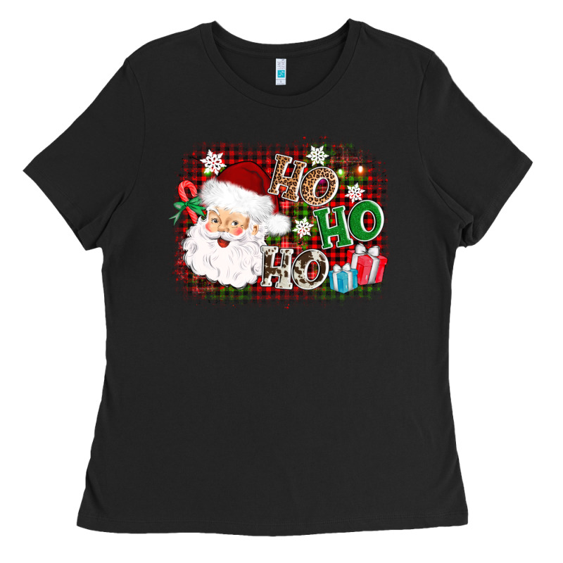 Ho Ho Ho Santa Ladies Tee by AdoDesignShop | Teevron