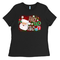 Black ho ho ho santa Ladies Tee - AdoDesignShop
