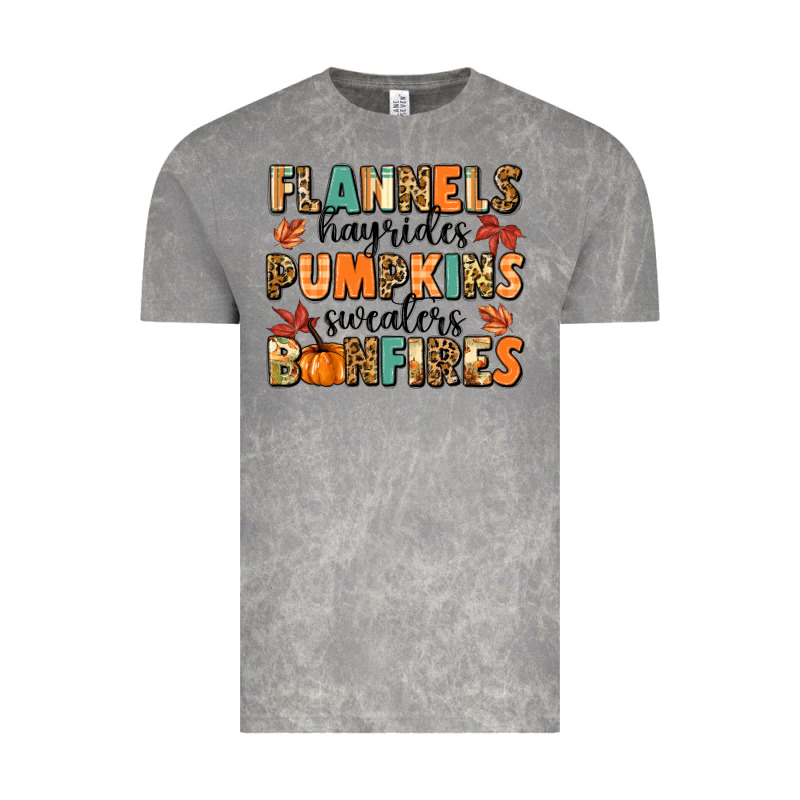 Flannels Hayrides Pumpkinsbonfires Vintage Tee by MaliasSmallBusiness | Teevron