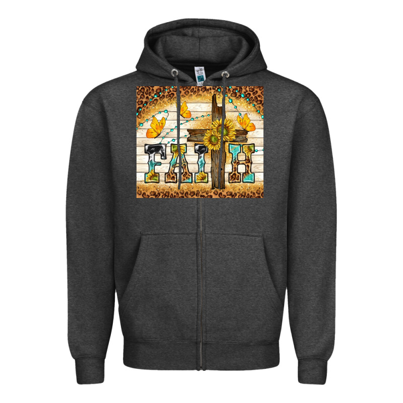 Faith With Cross Zipper Hoodie by TumblerDesignByShophia | Teevron