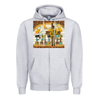 Heather Grey faith with cross Zipper Hoodie - TumblerDesignByShophia
