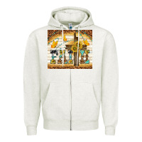 Oatmeal Heather faith with cross Zipper Hoodie - TumblerDesignByShophia