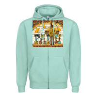 Seafoam faith with cross Zipper Hoodie - TumblerDesignByShophia