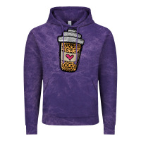 Cloud Purple leopard glitter coffee cup Vintage Hoodie - Jasminsmagicworld