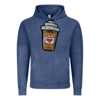 Vintage Denim leopard glitter coffee cup Vintage Hoodie - Jasminsmagicworld