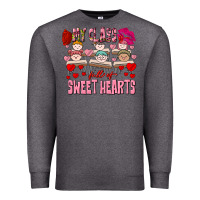Charcoal Heather Valentine's Day my class is full of sweet hearts Premium Sweatshirt - FaDigitalArtStudio
