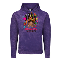 Cloud Purple preschool teacher life afro messy bun Vintage Hoodie - NancyCooperArtShop