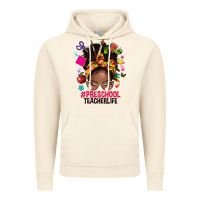 Vintage Artic preschool teacher life afro messy bun Vintage Hoodie - NancyCooperArtShop