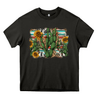 Asphalt serape sunflowers cactus Heavy Core Tee - AdoDesignShop