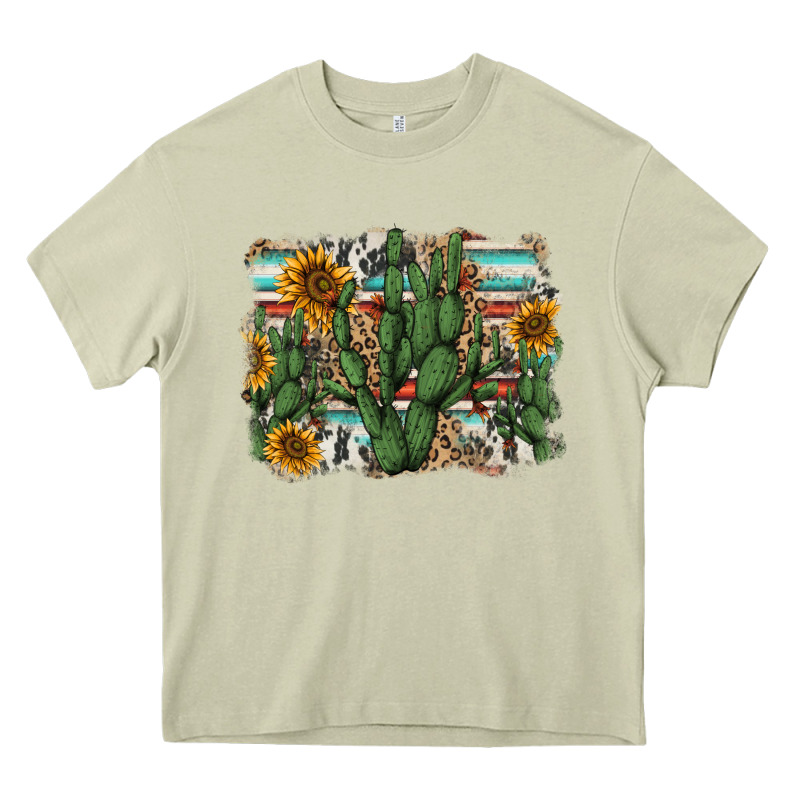 Serape Sunflowers Cactus Heavy Core Tee by AdoDesignShop | Teevron
