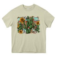 Mossy serape sunflowers cactus Heavy Core Tee - AdoDesignShop