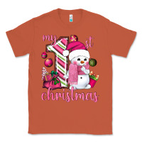 Copper My 1st. pink Christmas with cute snowman Classic Tee - NancyCooperArtShop