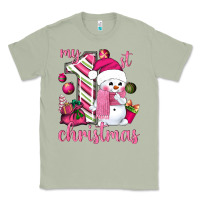 Matcha My 1st. pink Christmas with cute snowman Classic Tee - NancyCooperArtShop