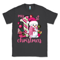 Smoke My 1st. pink Christmas with cute snowman Classic Tee - NancyCooperArtShop