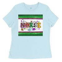 Baby Blue mardi gras nurse Ladies Tee - Artiststas