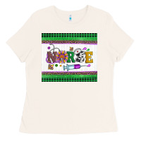 Bone mardi gras nurse Ladies Tee - Artiststas