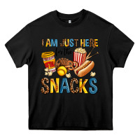 Black i am just here for the snacks Heavy Core Tee - AdoDesignShop