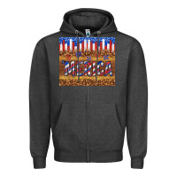Charcoal Heather 'merica Zipper Hoodie - TumblerDesignByShophia