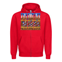 Red 'merica Zipper Hoodie - TumblerDesignByShophia