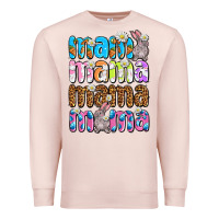 Pale Pink Easter mama mama mama Premium Sweatshirt - OliviaCreatesArt