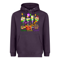 Plum drink drank drunk mardi gras wine glasses olivia Heavyweight Hoodie - OliviaCreatesArt