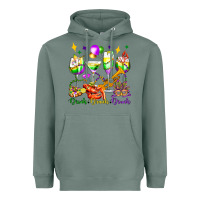 Sage drink drank drunk mardi gras wine glasses olivia Heavyweight Hoodie - OliviaCreatesArt