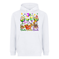 White drink drank drunk mardi gras wine glasses olivia Heavyweight Hoodie - OliviaCreatesArt