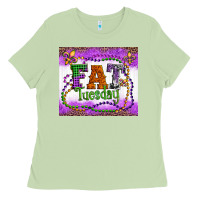 Matcha fat tuesday fleur de lis and mardi gras beads Ladies Tee - Artiststas