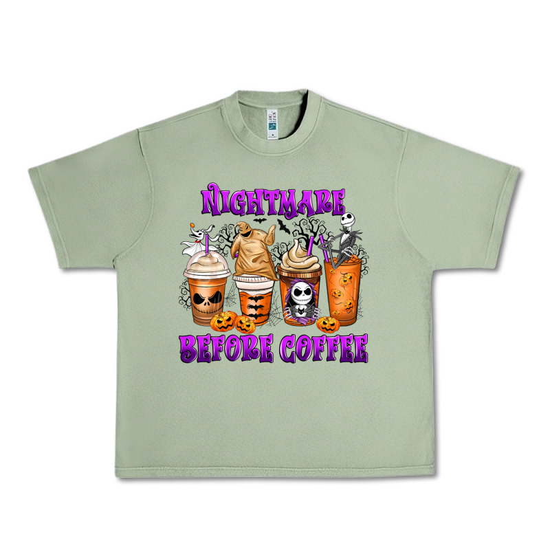 Nightmare Before Coffee Cups Urban Heavy Tee by MaliasSmallBusiness | Teevron