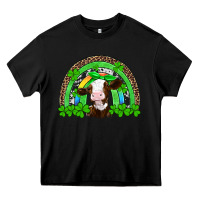 Black st patricks cow rainbow Heavy Core Tee - Artiststas