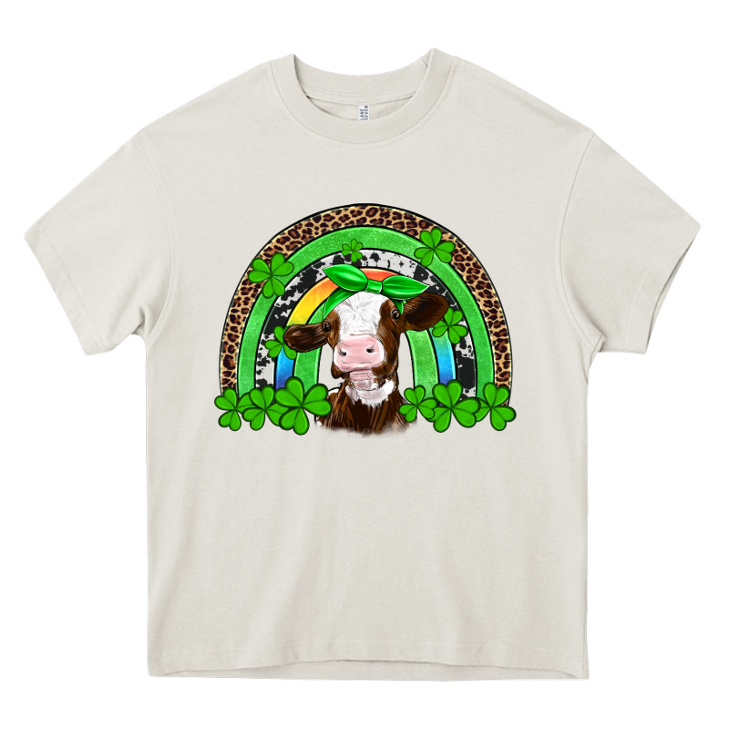 St Patricks Cow Rainbow Heavy Core Tee by Artiststas | Teevron
