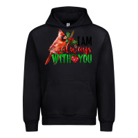Black I Am Always With Your Cardinal Bird Urban Hoodie - LillyAllenDesigns