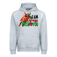 Heather Grey I Am Always With Your Cardinal Bird Urban Hoodie - LillyAllenDesigns