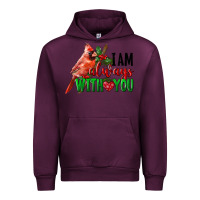 Mauve Wine I Am Always With Your Cardinal Bird Urban Hoodie - LillyAllenDesigns