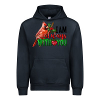 Navy I Am Always With Your Cardinal Bird Urban Hoodie - LillyAllenDesigns
