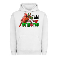Pigment Lunar Rock I Am Always With Your Cardinal Bird Urban Hoodie - LillyAllenDesigns