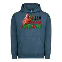 Pigment Midnight Navy I Am Always With Your Cardinal Bird Urban Hoodie - LillyAllenDesigns