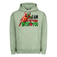 Pigment Oil Green I Am Always With Your Cardinal Bird Urban Hoodie - LillyAllenDesigns