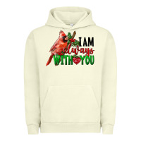 Pigment Pistachio I Am Always With Your Cardinal Bird Urban Hoodie - LillyAllenDesigns
