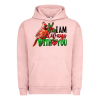 Pigment Salmon I Am Always With Your Cardinal Bird Urban Hoodie - LillyAllenDesigns