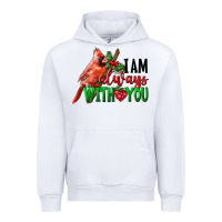 White I Am Always With Your Cardinal Bird Urban Hoodie - LillyAllenDesigns