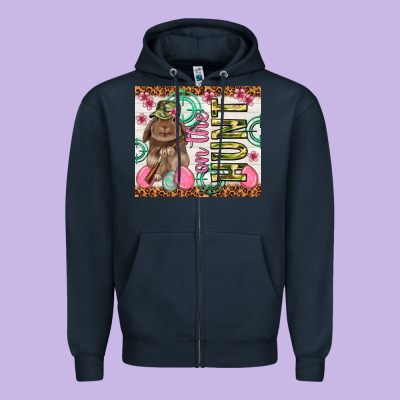 On The Hunt Zipper Hoodie Designed By Tumblerdesignbyshophia