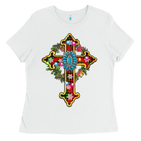 White christmas cross Ladies Tee - AdoDesignShop