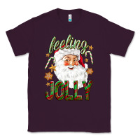 Plum Feeling Jolly with Santa Classic Tee - NancyCooperArtShop