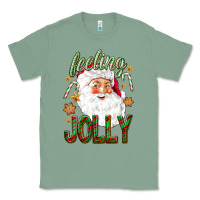 Sage Feeling Jolly with Santa Classic Tee - NancyCooperArtShop