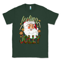 Sports Green Feeling Jolly with Santa Classic Tee - NancyCooperArtShop