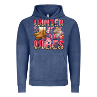 Vintage Denim pink winter vibes Vintage Hoodie - MaliasSmallBusiness